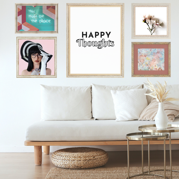 "Happy Thoughts" Printable wall art - Minimal