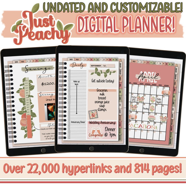 Just Peachy - A 21 Moons Planner and Goodnotes Sticker Bundle