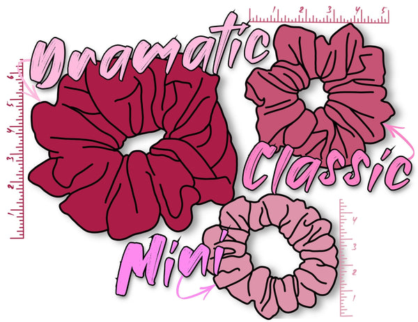 Feels Like: Pink Scrunchie - 3 SIZES - Mini - Classic - Dramatic